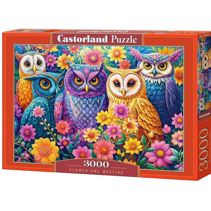 Castorland 3000 db-os puzzle - Virágok és baglyok (C-300723)
