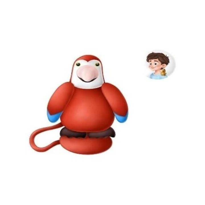 Jucarie de plus cu magnet, papagal rosu, MFP, 30x15cm