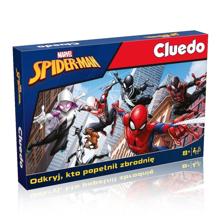 Cluedo Spider-Man társasjáték, Winning Moves, 6 karakter, 6 eszköz, többszínű, 2-6 játékos, 8+ év