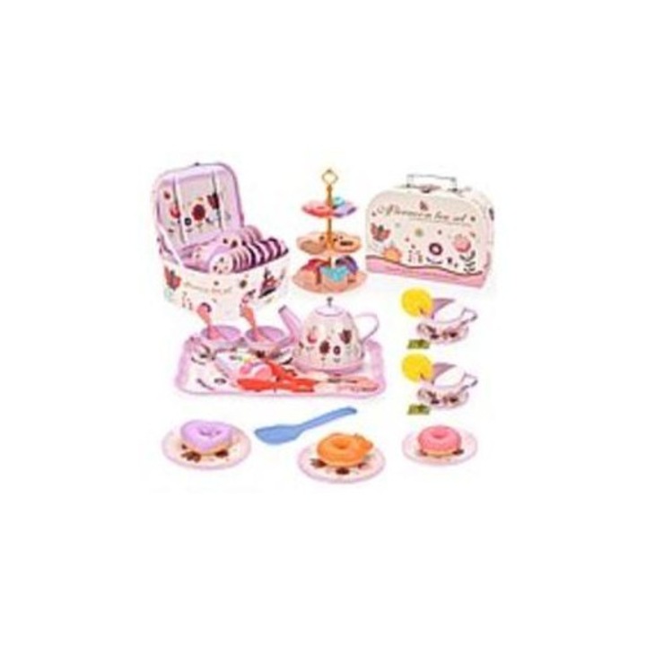 Set de ceai in cutie, ADAR, 19 piese, metalic, 25,5x18,5x10,3cm