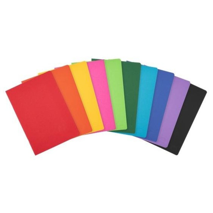 Set caiete A5, HERLITZ, 10 culori, 60 pagini, coperta carton 270 g/m2