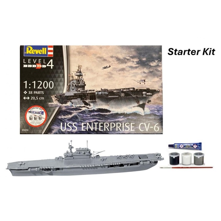 Set model USS Enterprise CV-6, Revell, Multicolor