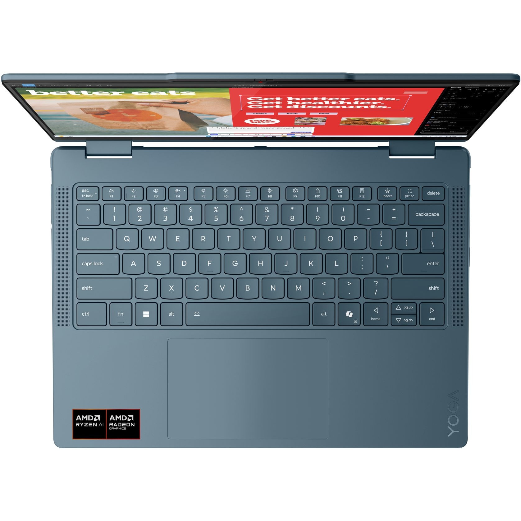 Laptop Lenovo Yoga 7 2-in-1 14AKP10, 83JR000YBM, AMD Ryzen AI 5 340 (6-core), AMD Radeon 840M Graphics, 24GB 7500 MHz Tip: LPDDR5X, Gri