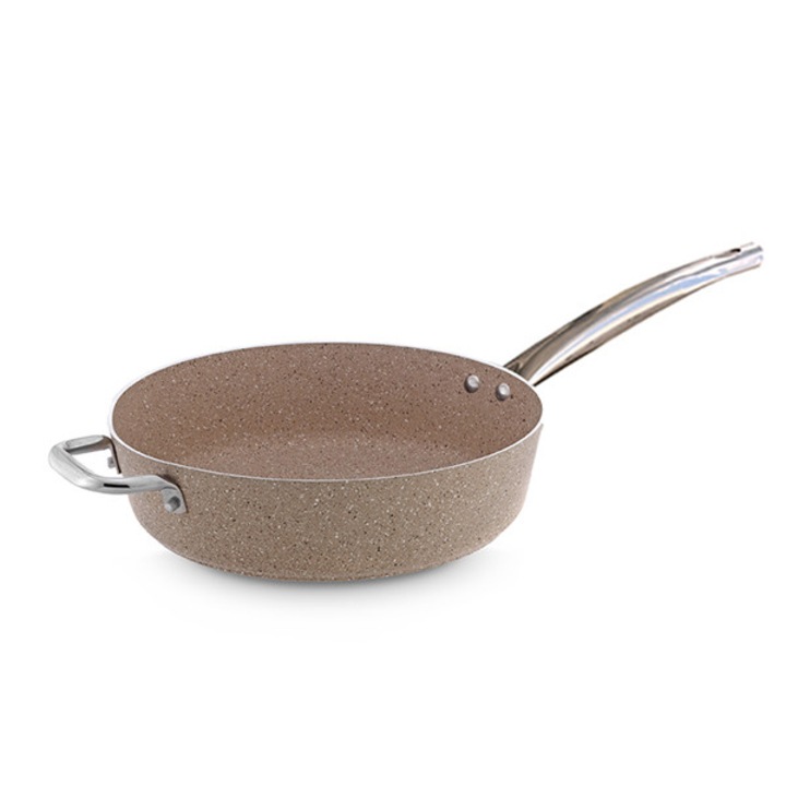 Gránit serpenyő, indukciós, 28 cm, cappuccino, 3 mm, ATT