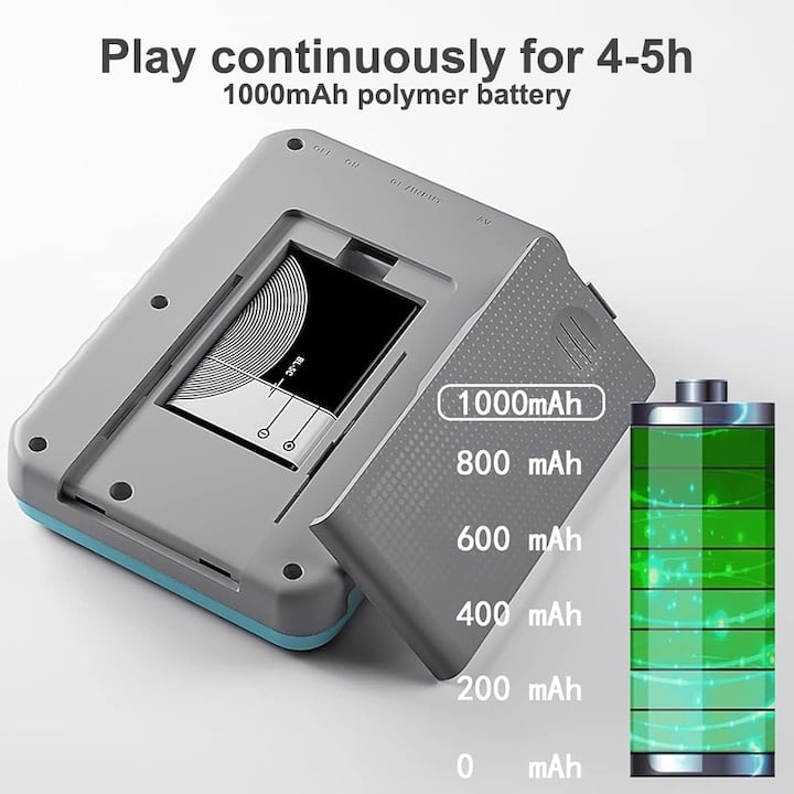 Consola portabila cu 500 de jocuri, ecran 3 inch, baterie 1000mAh, din ABS, permite conectarea la televizor, albastru