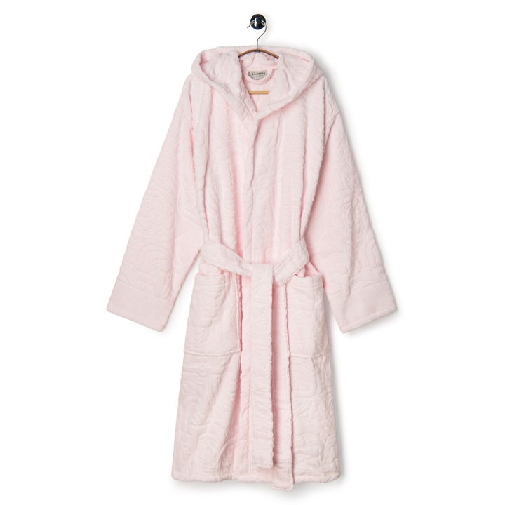 Halat de baie La Reina, La Rose, roz, L/XL