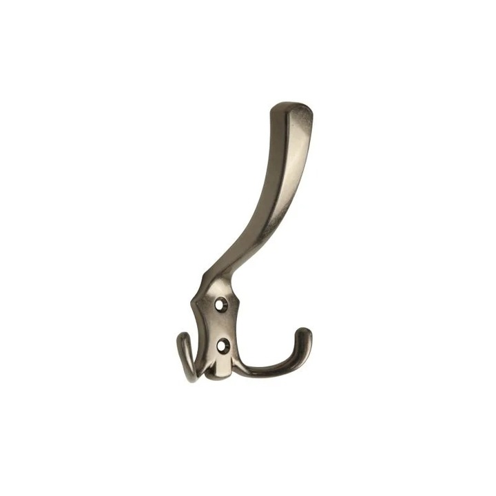 Fali Fogas 1 Dupla Fém Akasztó 16 Cm Ezüst Shopiens®