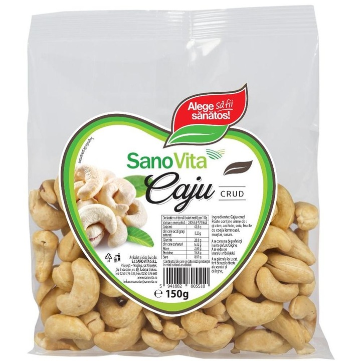 Set 2 x Caju Crud, Sanovita, 150 g