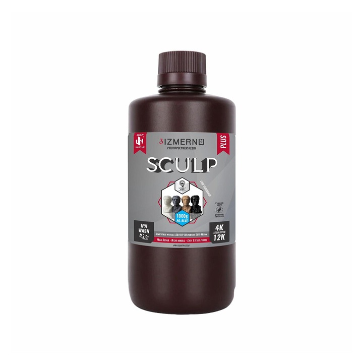 Fotopolimer Gyanta 3IZMERNO SCULP PLUS, UV Gyanta, 365-405nm, 1kg, Világoskék