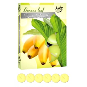 Set 6 Lumanari Pastila Parfumate Frunze de Banane 4.00x4.00 cm Set 6 Lumanari Pastila Parfumate Frunze de Banane 4.00x4.00 cm
