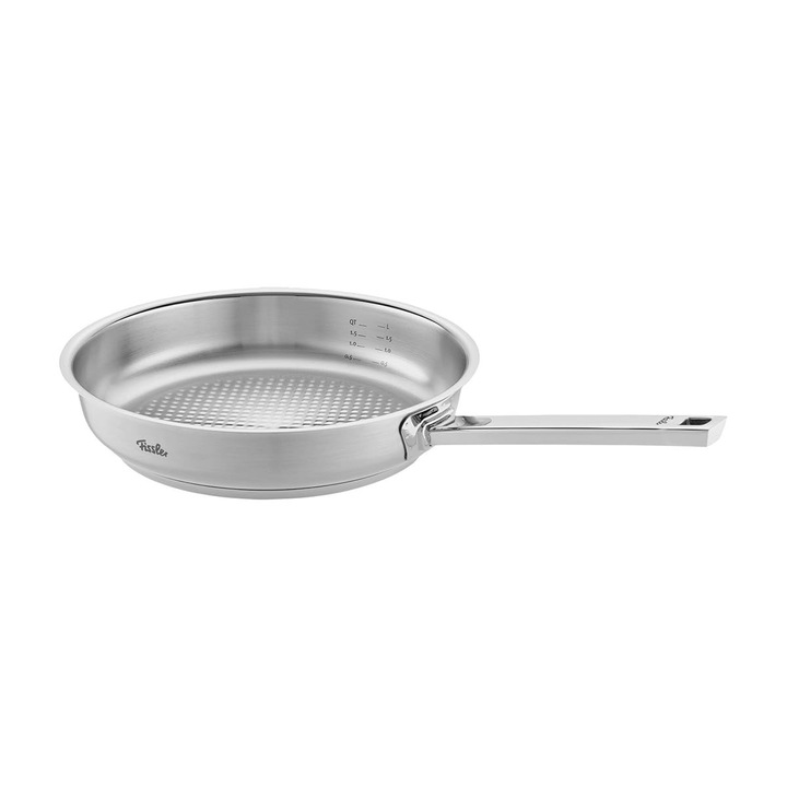 Tigaie Fissler Original-Profi, inox, 24 cm, cu scala interioară, suprafată de prăjit Novogrill, inducție