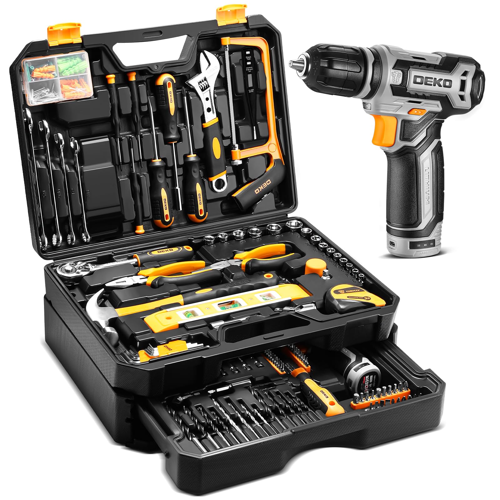 Set De Scule Pentru Gaurit Fara Fir: Trusa De Scule Deko Cu 238 De