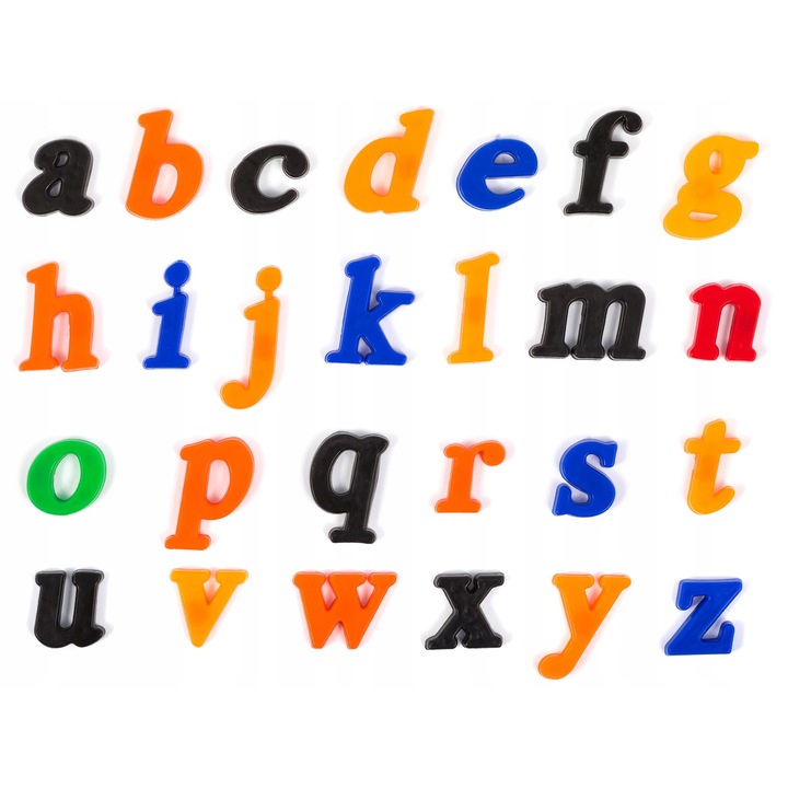 Set litere magnetice colorate pentru tabla, Abitus, 26 bucati