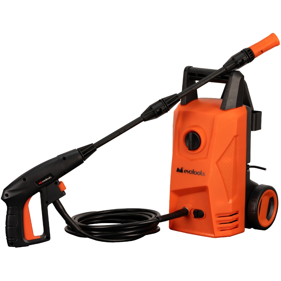 Aparat de spalat cu presiune Evotools PW 1400, putere 1400 W, presiune maxim 110 bar, debit maxim 5.5 l/min, furtun presiune 5 m