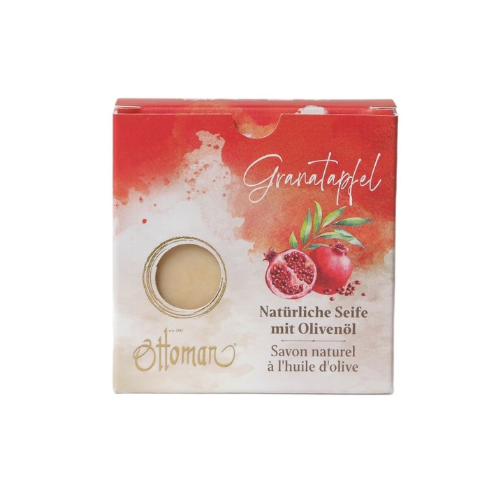 Săpun Ottoman cu Rodie și Măsline, 110g, Hipoalergenic, Natural, Pentru față și corp