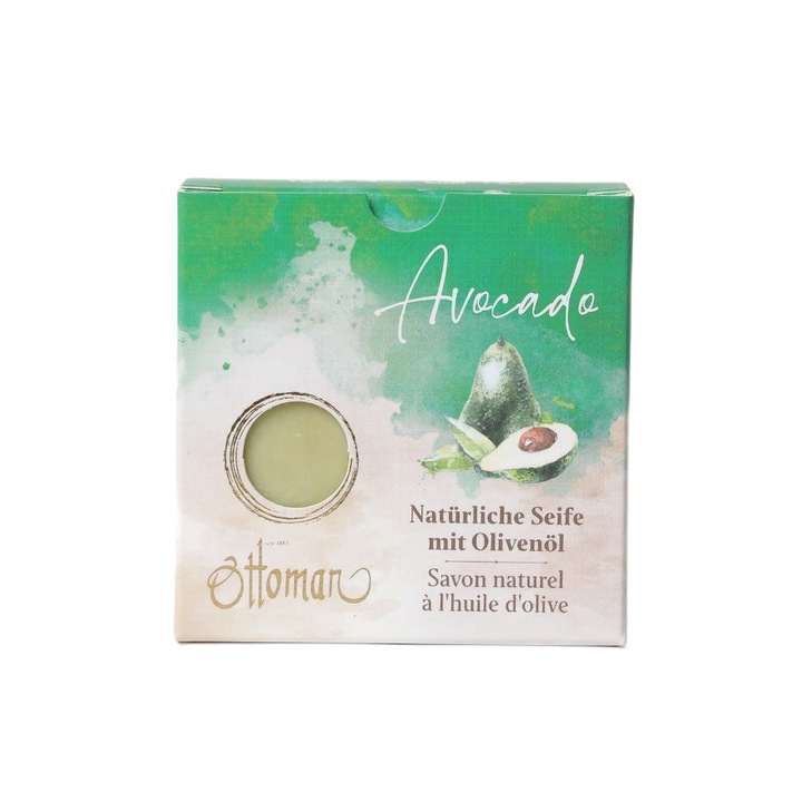 Săpun Ottoman cu avocado și ulei de măsline, 110 g, vegan, hidratant, solid