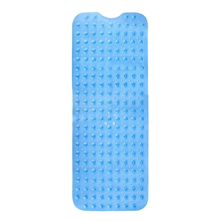 Covorase baie antiderapant SUPER TRENDS, antibacterian, albastru, 40x100cm