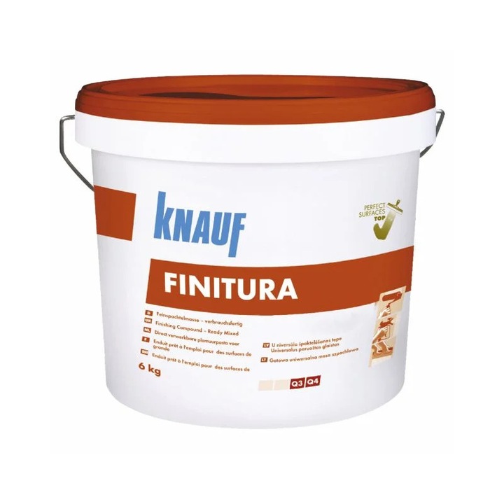 Glet ultra premium gata preparat Knauf Finitura, 6 kg, alb