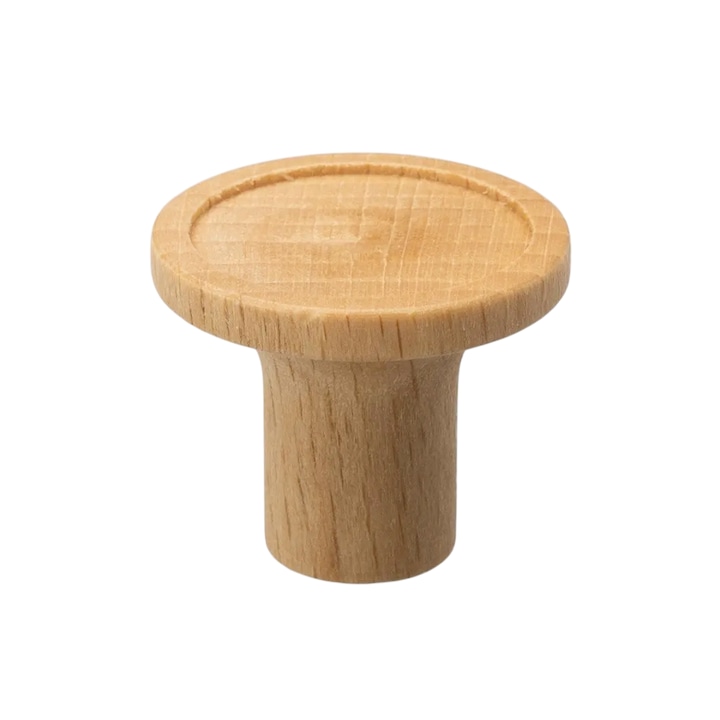 Buton pentru mobila Forest, finisaj fag lacuit transparent, D:30 mm