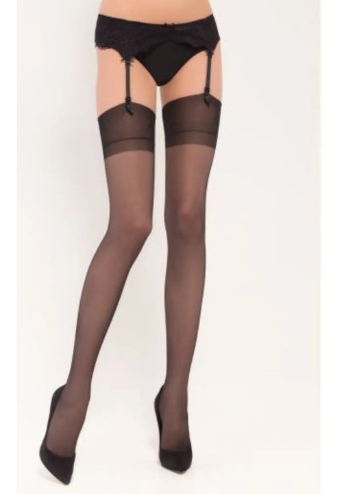 Ciorapi plasa, pana la brau negru Esotiq, Negru