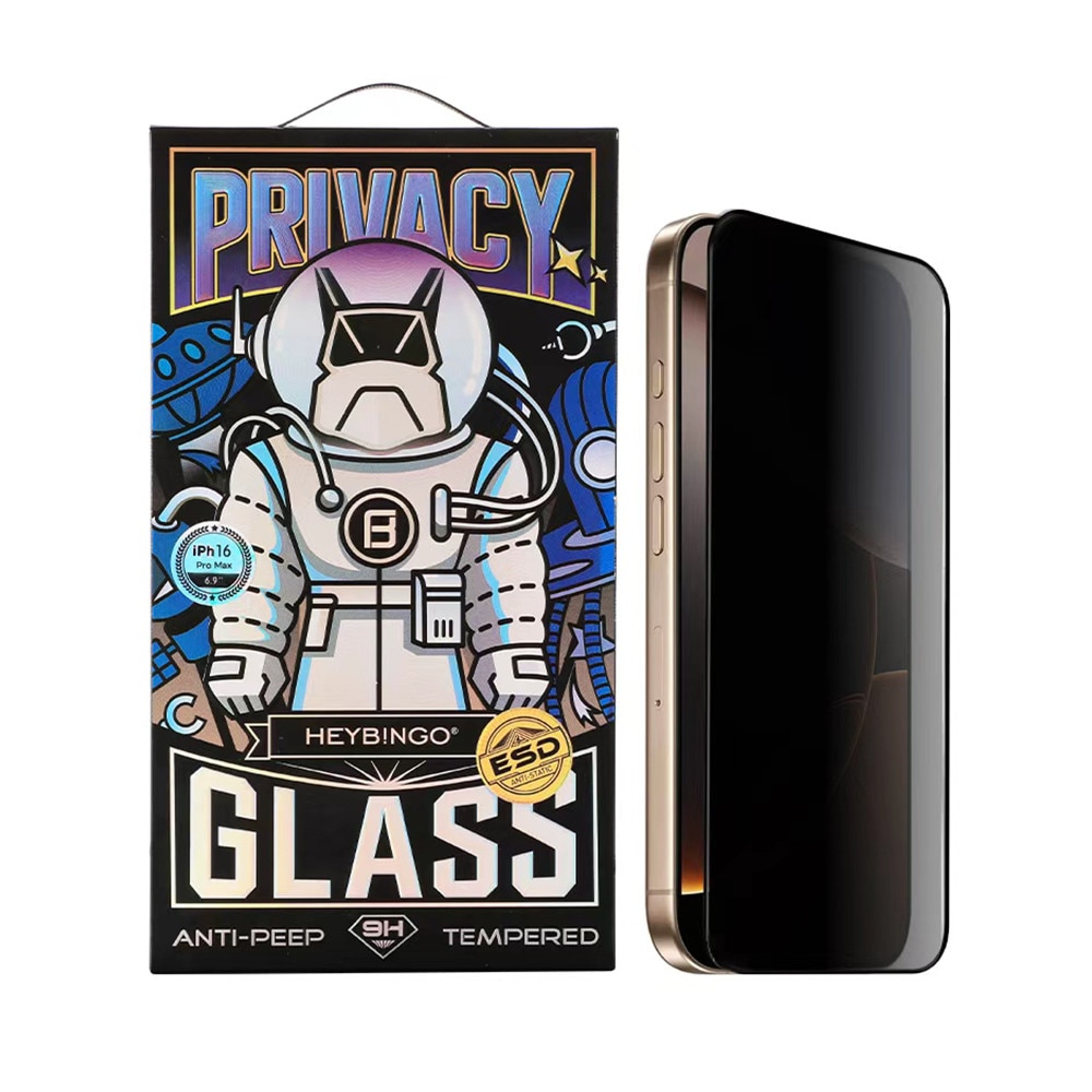 Folie Telefon Privacy Pentru Apple iPhone 14 HEYBINGO, 9H din Sticla Securizata, cu Kit Aplicare, Rezistenta la Zgarieturi