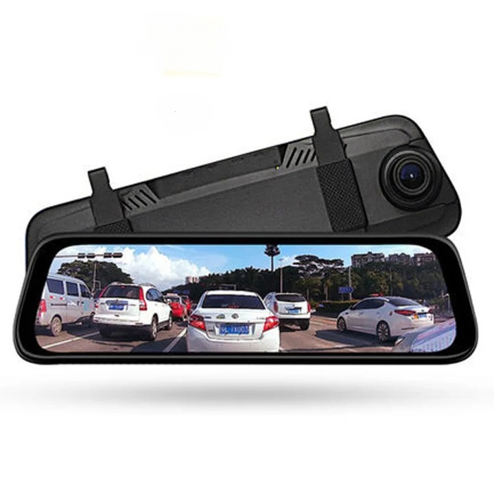 Recorder auto Dual Dash Cam, ecran tactil 9.66 inch, 1080P, camera marsarier