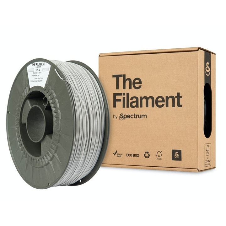 Filament PLA 1.75mm Felhőszürke 1kg