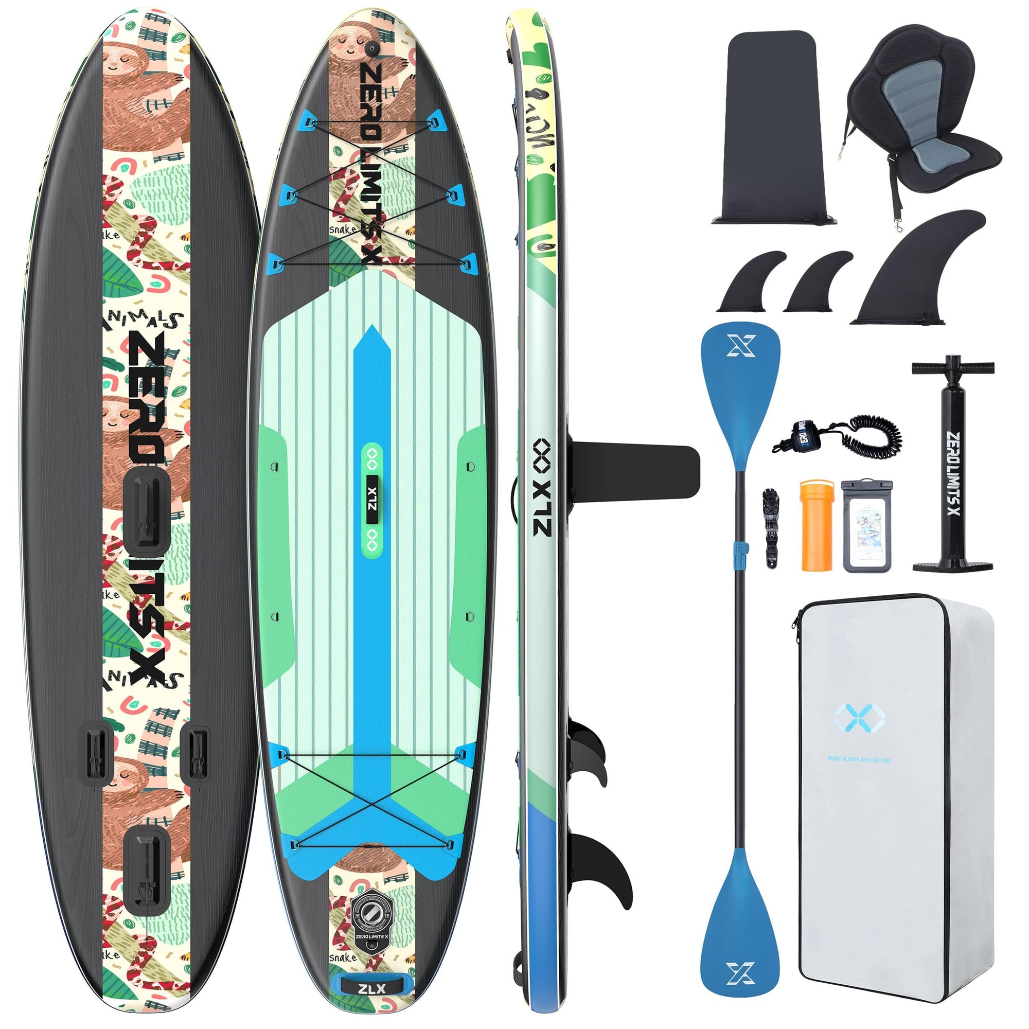 STAND UP'89 ［LD］ Set placa Stand Up Paddle board SUP Z-RAY X-Rider 13', 396x89x15