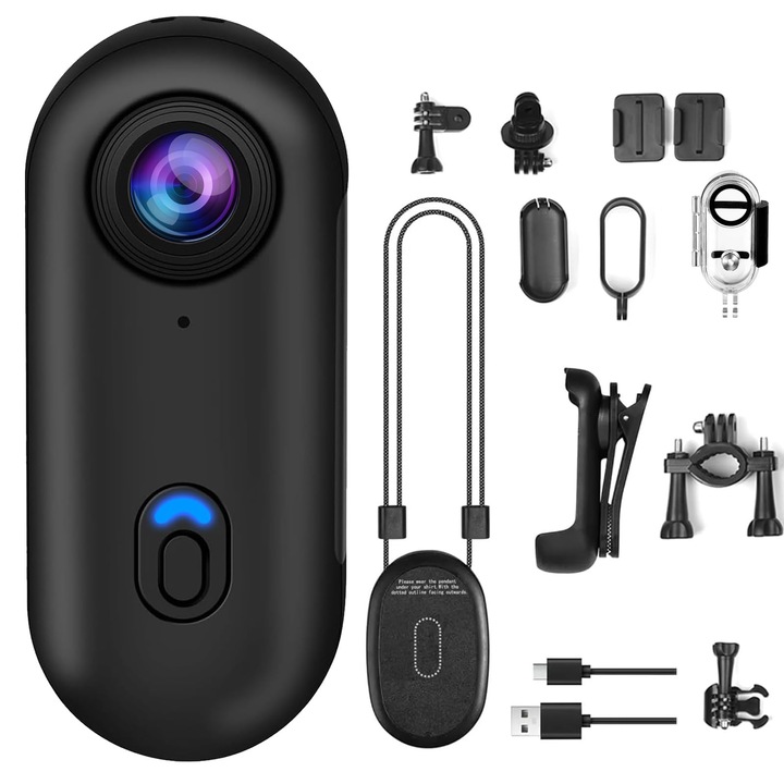 Екшън камера Obest 360 1080P, водоустойчива до 30м, WiFi, широк ъгъл 120°