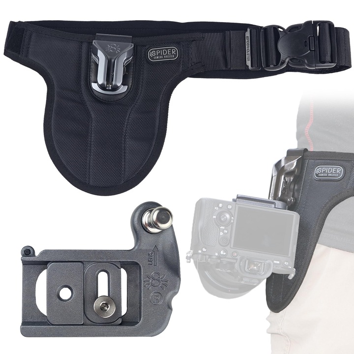 Toc Spider Holster, Sistem Spiderpro Mirrorless, бърз транспорт, текстил, за безогледална камера