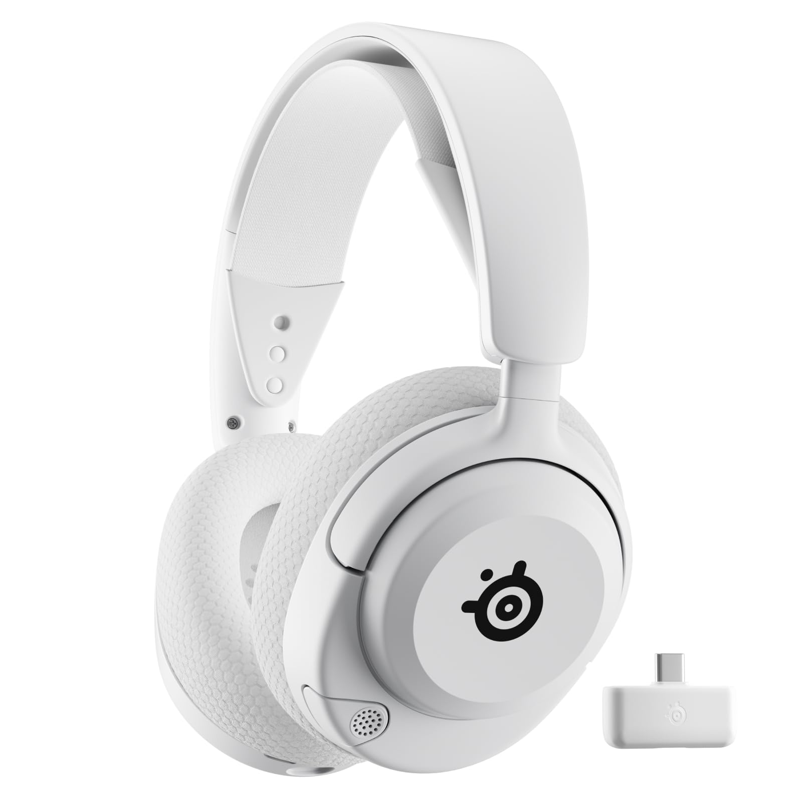 Casti de gaming SteelSeries Arctis Nova 5 Wireless, alb, microfon