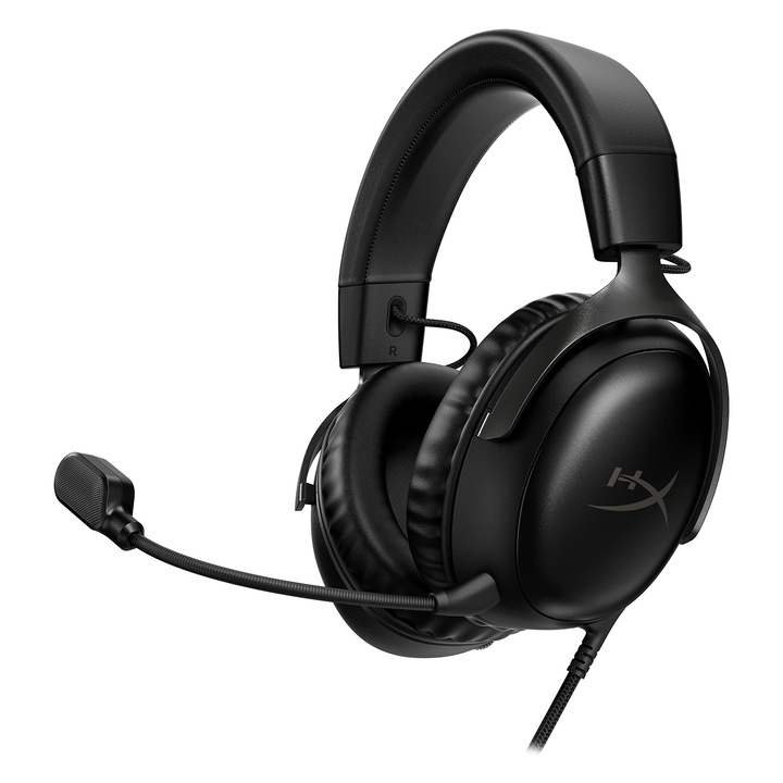 HyperX Cloud III gamer fejhallgató, fekete, 53 mm, 10 mm-es mikrofon