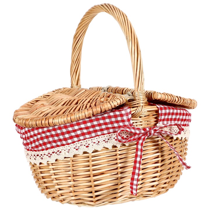 Ragasztott Rattan Piknik Kosár, Szív Alakú Piknik Kosár és Piroska, Tálalótálca, Fonott Kosár, Természetes Fűzfa Kosár, Hordozható Juta Kosarak Juta Szerelmeseinek