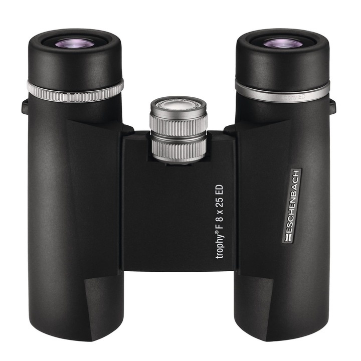 Сгъваем бинокъл Eschenbach Optik Trophy F 8X25 Ed - Висококачествен бинокъл с широк ъгъл и диелектрично огледално покритие, подходящ за туризъм и бързи наблюдения
