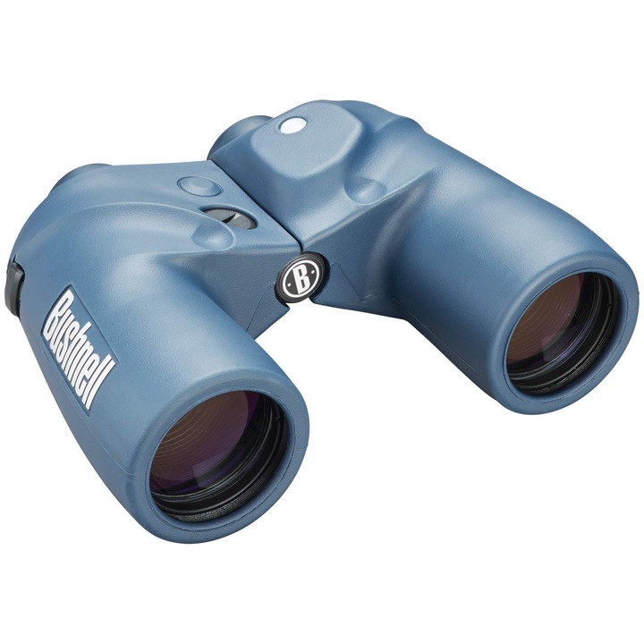 Морски бинокъл Bushnell 7X50, водоустойчив, здрав, идеален за навигация, разходки с лодка, с компас, 137500, син