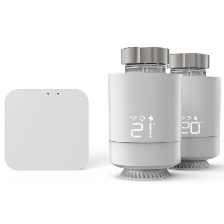 Set 2 capete termostat Hama pentru radiatoare, Wi-Fi, alb
