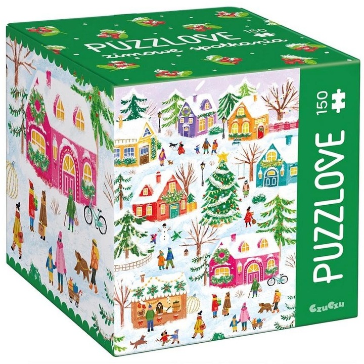 Puzzle Puzzlove Téli találkozások 150 darabos, gyönyörű illusztrációk, sokszínű