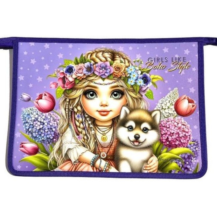 Mapa FRESH A4+ cipzárral lányoknak