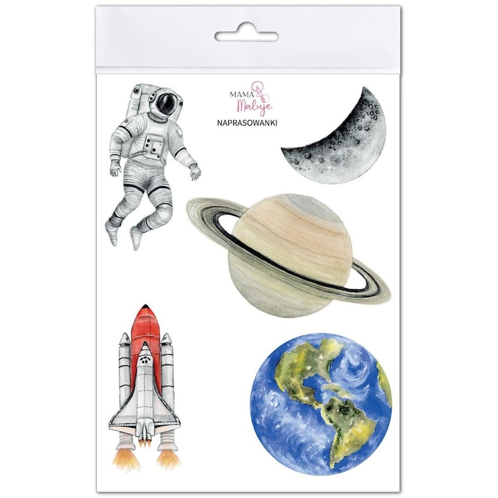 Set patch-uri termoadezive Mama Maluje, design Cosmos, 14x19cm, multicolor
