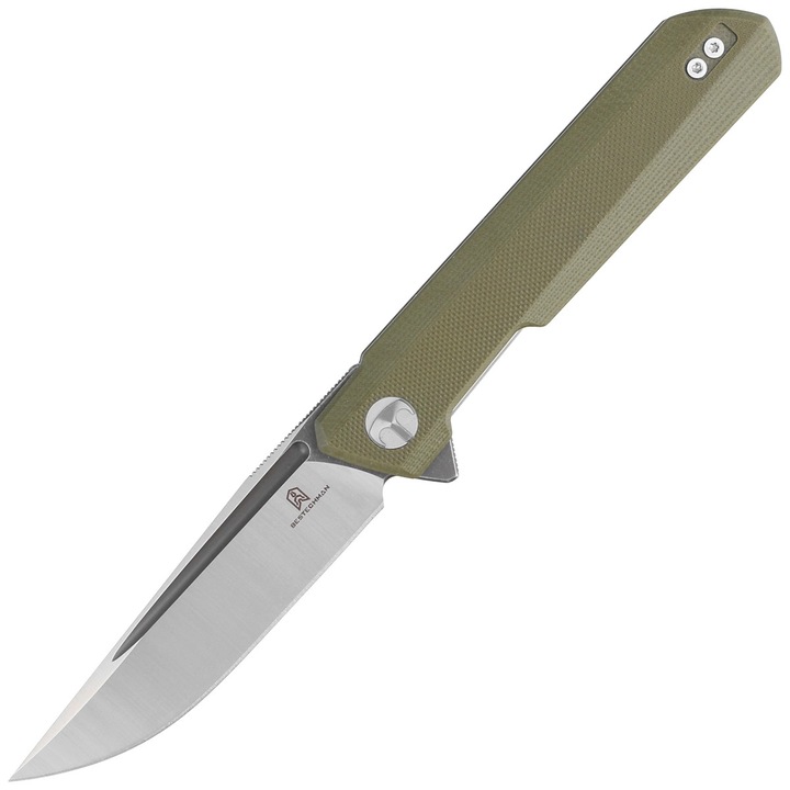 Cutit Pliabil, Bestechman De La Bestech Knives, Bmk01E, Otel, Material Maner G10, Blocare Liner Lock, Metoda De Deschidere Manual, Flipper, 205 x 85 x 3 mm, Verde Inchis