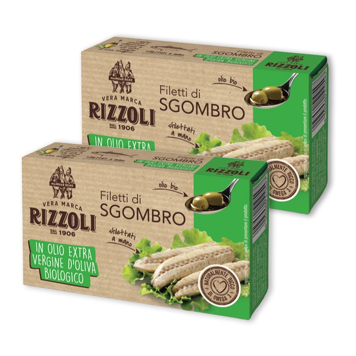 Set 2 x Macrou in ulei de masline extravirgin eco, Rizzoli, 180G