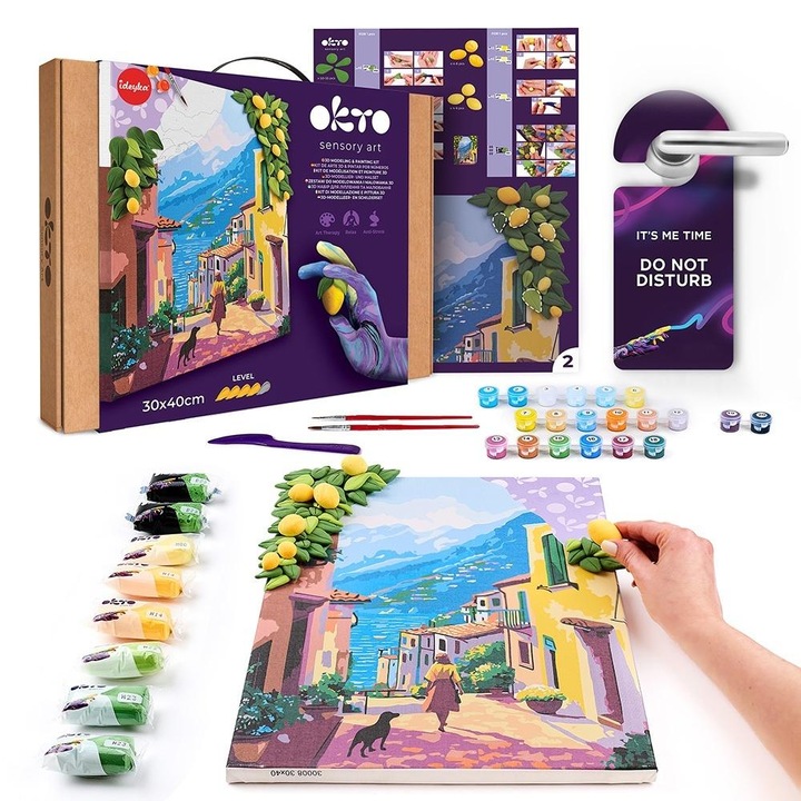 Set de modelare si pictura 3D OKTO Lemon Weekend, 14+, dificultate 4, multicolor