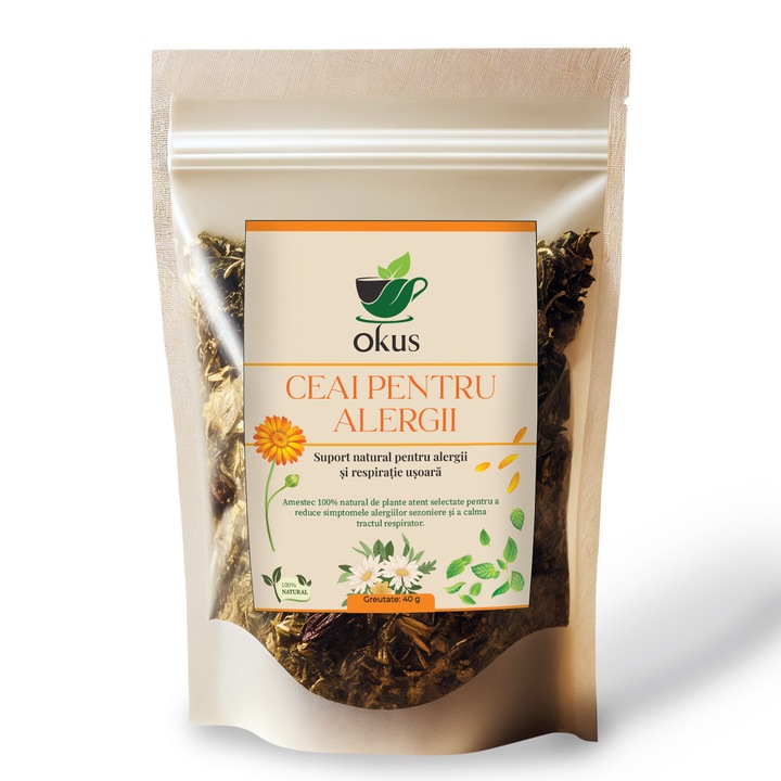 Ceai pentru Alergii, 100% Ingrediente naturale, Calmeaza inflamatiile, Reduce simptomele