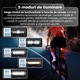 Far bicicleta profesional, BMSIFY®, 2800 lumeni si baterie reincarcabila 6400 mAh, incarcare rapida USB-C,5 moduri de iluminare, tehnologie anti-orbire, rezistent la apa IPX5, afisaj nivel baterie, design usor si compact, negru