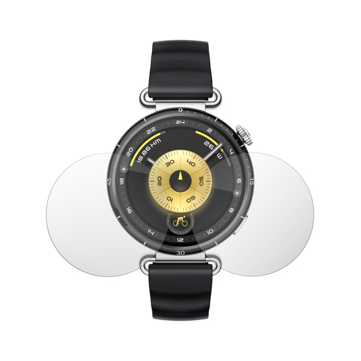 Комплект 2 протектора iSkinz за Huawei Watch GT 6 - 41mm, Invisible Skinz HD, силиконов, прозрачна с пълно покритие, залепващ и гъвкав
