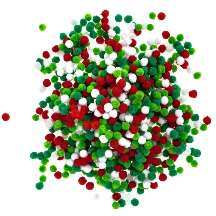 Pompoane din poliester1cm, DALPRINT, 1000 bucati