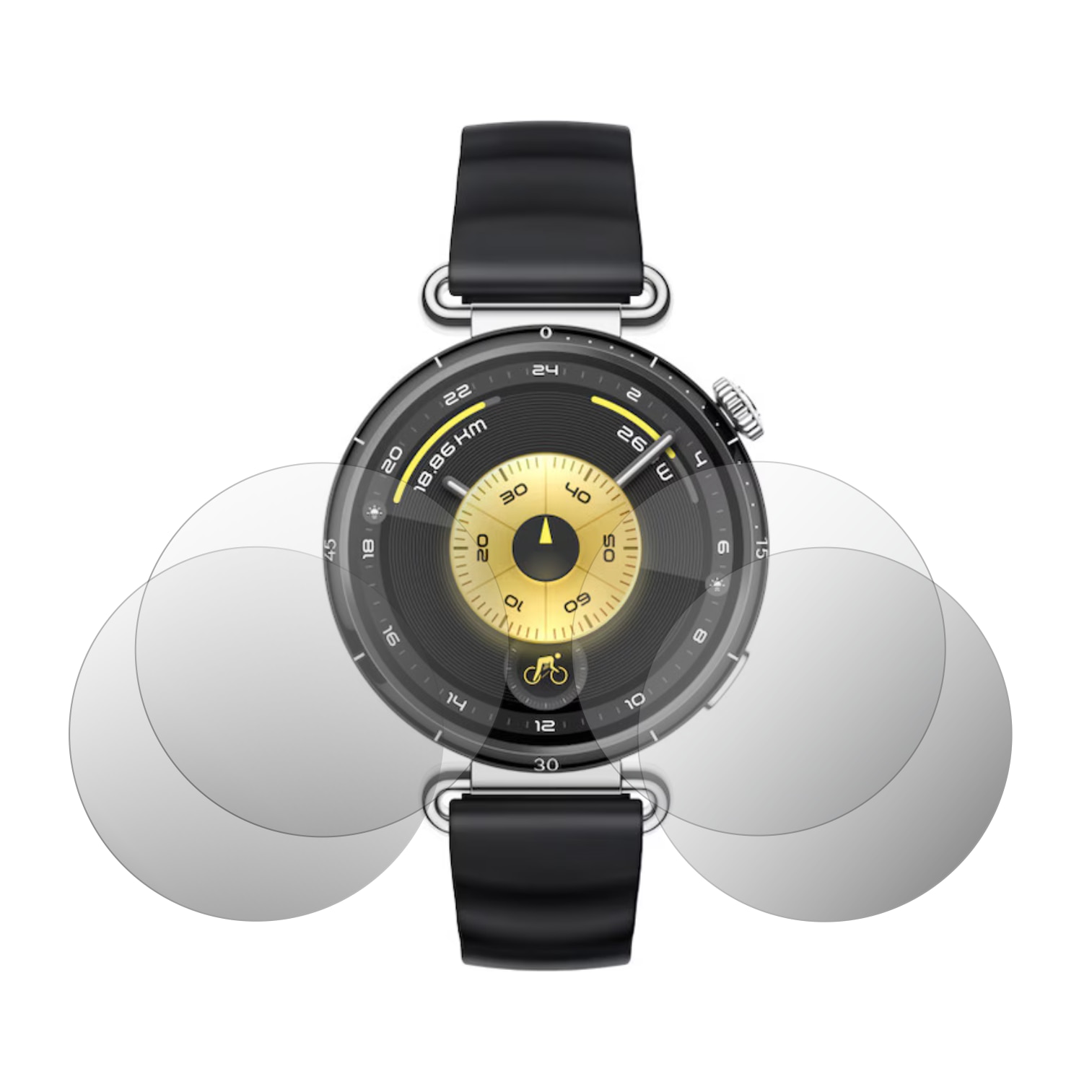 Savvies 6 Pz Pellicola Protettiva Per Huami Amazfit GTR 42 Mm, Trasparente, Anti-graffio - 4