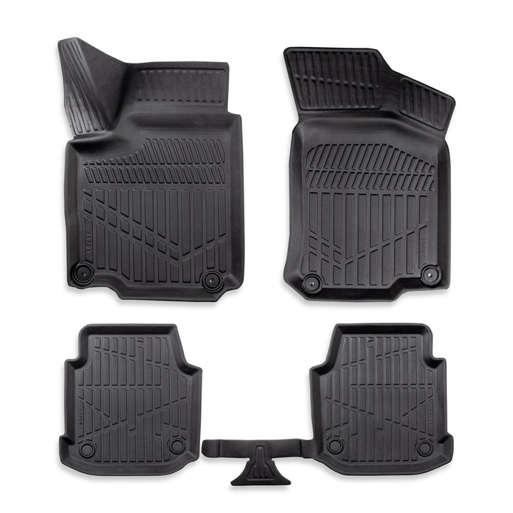 Set covorase auto cauciuc 3D, negru mat, pentru SKODA OCTAVIA I, impermeabile, usor de curatat