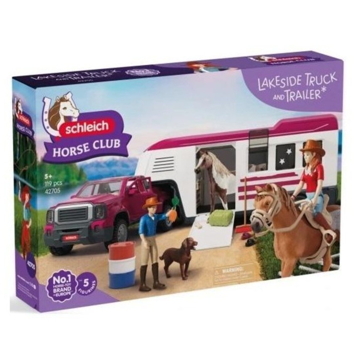 Камион за конен клуб "Езерото", Schleich, многоцветен