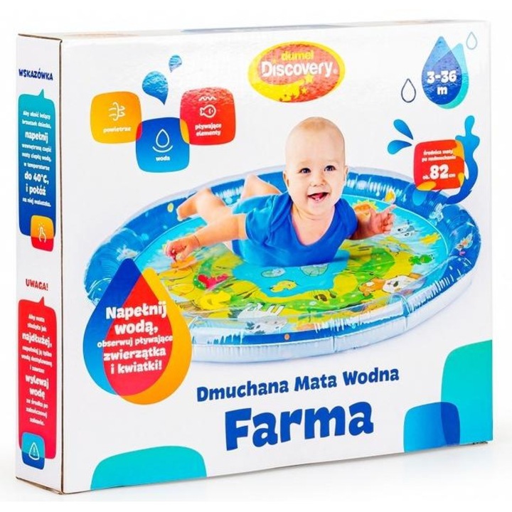 Saltea gonflabilacu apa Dumel, ferma, 82cm, elemente plutitoare, pentru 3-36 luni